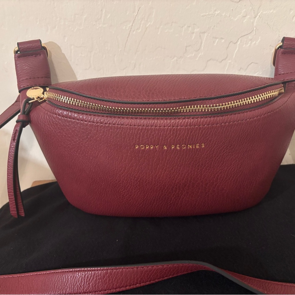 Poppy & Peonies Sidekick Crossbag burgundy. - Picture 7 of 10